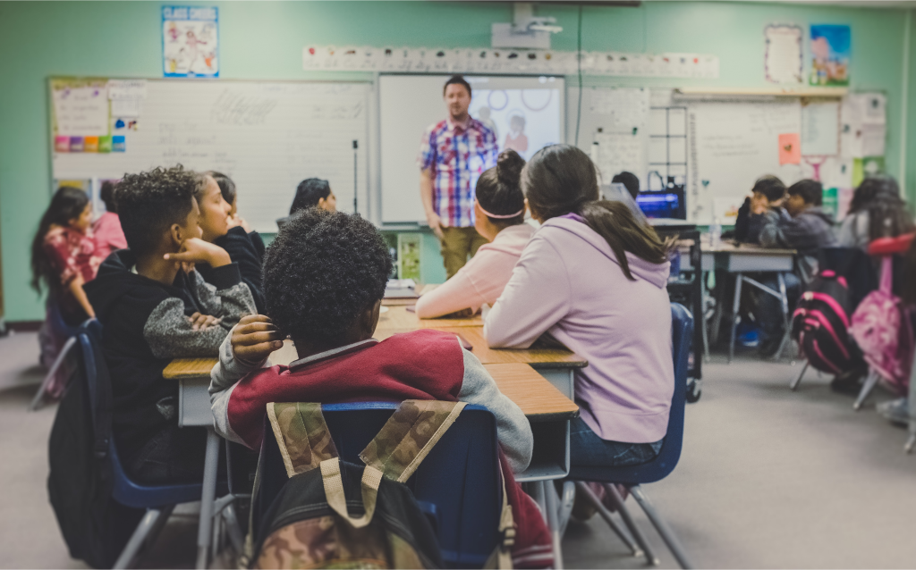 teacher in front of class